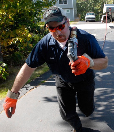 Emergency oil delivery truck on Long Island NY